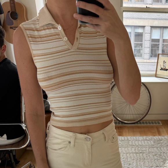 VINTAGE Italian designer Lulu Bravo collared top - Picture 2 of 4